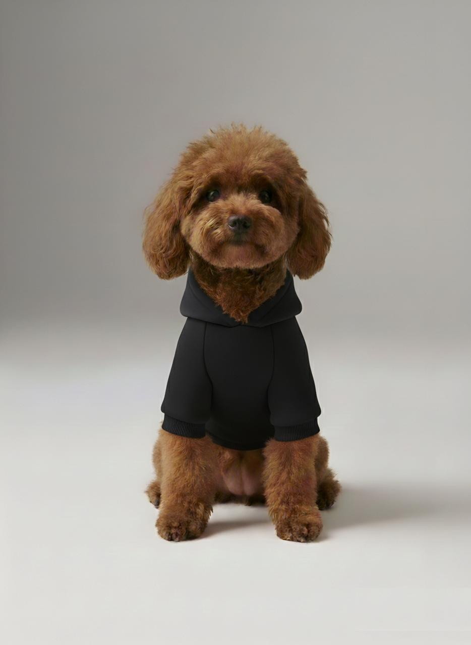 Black puppy hoodie